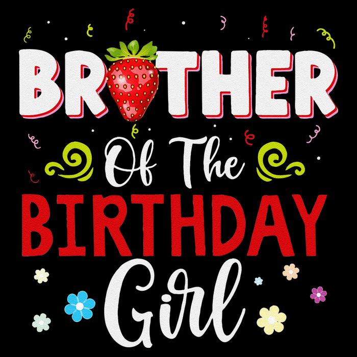 Brother Of The Birthday For Strawberry Bday Party Bucket Hat