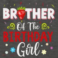 Brother Of The Birthday For Strawberry Bday Party Vector Backpack