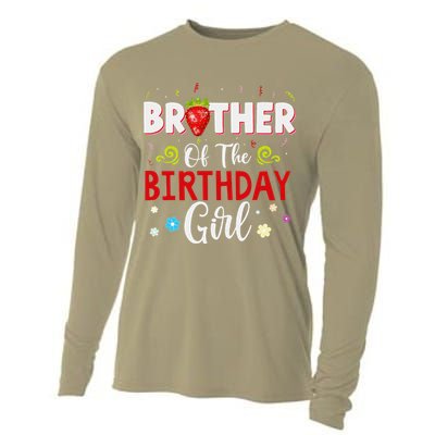 Brother Of The Birthday For Strawberry Bday Party Cooling Performance Long Sleeve Crew