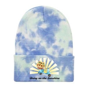 Bring On The Sunshine Graphic Tee Gift Tie Dye 12in Knit Beanie