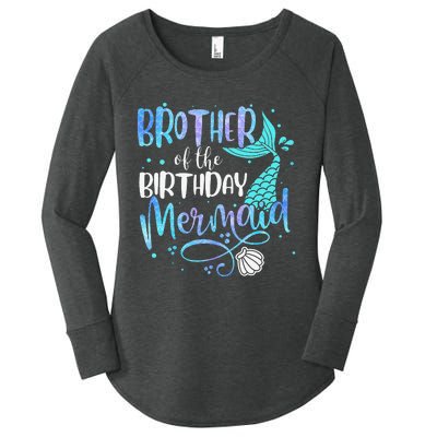 Brother Of The Birthday Mermaid Family Matching Party Squad Women's Perfect Tri Tunic Long Sleeve Shirt