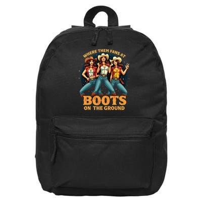 Boots On The Ground Where Them Fans At 16 in Basic Backpack