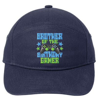 Brother Of The Birthday Gamer And Bday Party 7-Panel Snapback Hat