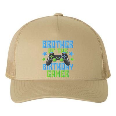 Brother Of The Birthday Gamer And Bday Party Yupoong Adult 5-Panel Trucker Hat