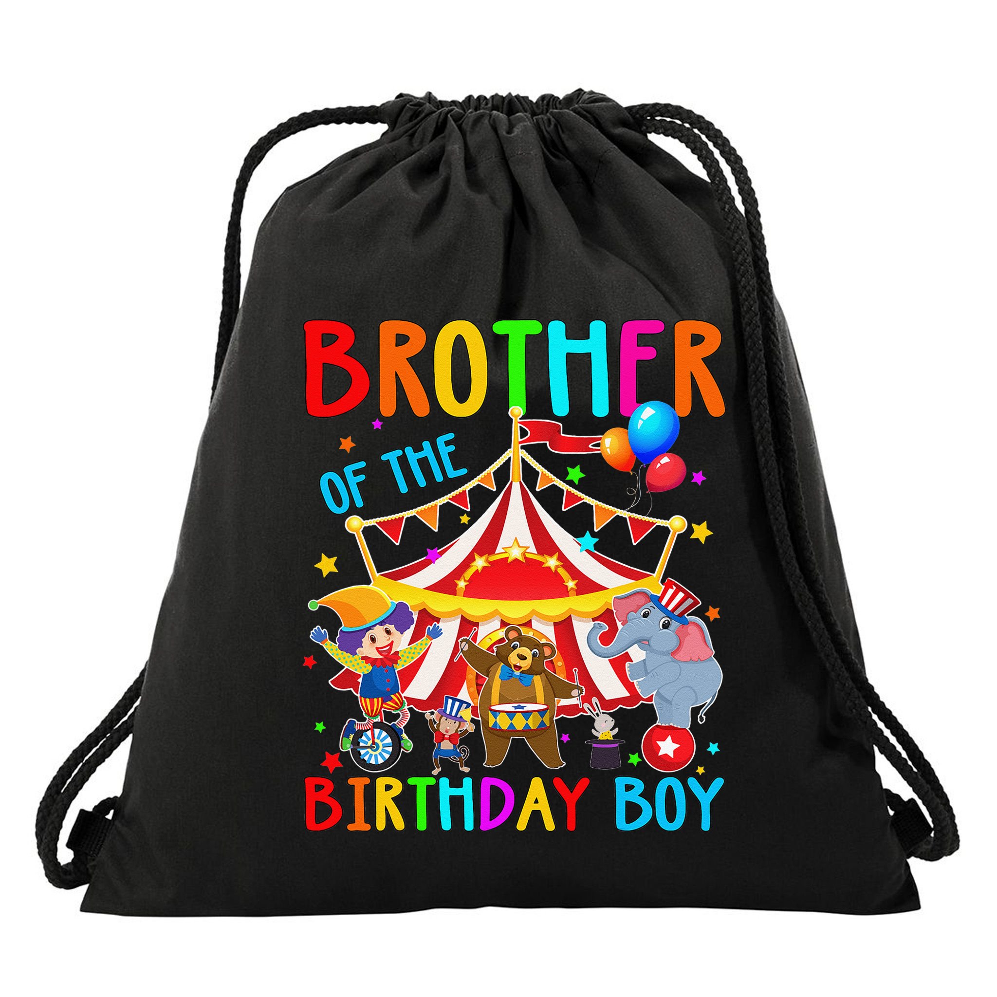 Brother Of The Birthday Carnival Circus Themed Bday Drawstring Bag