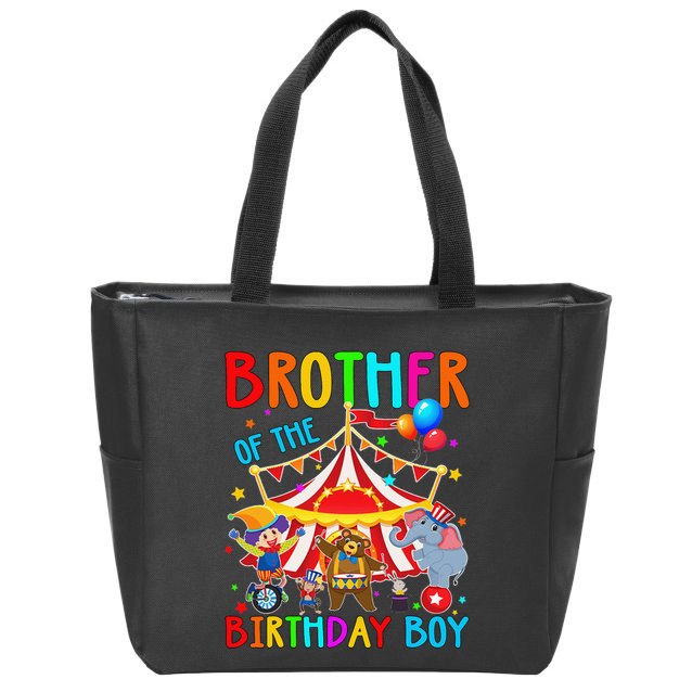 Brother Of The Birthday Carnival Circus Themed Bday Zip Tote Bag