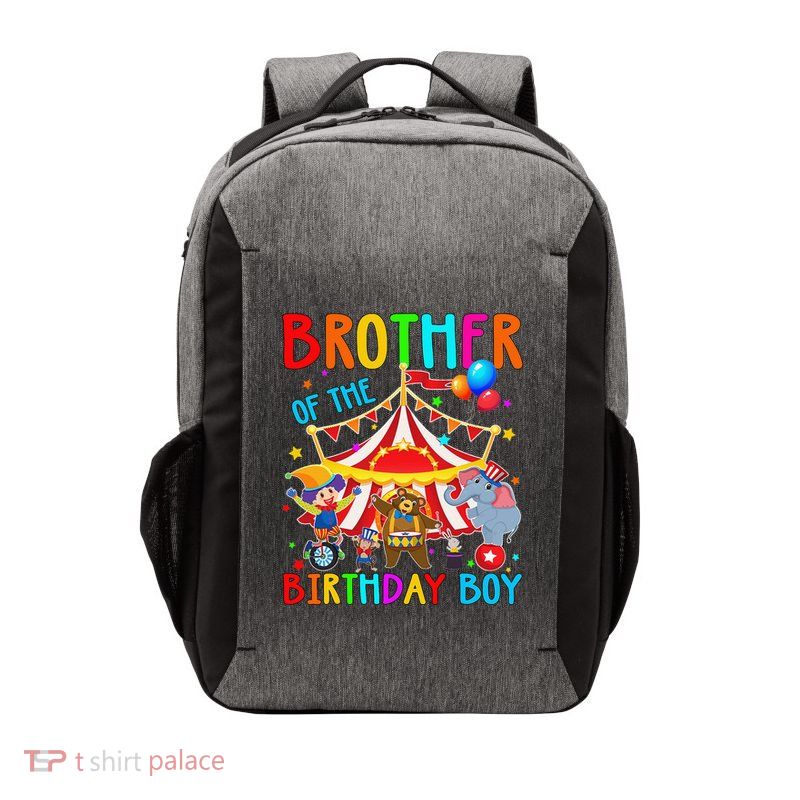 Brother Of The Birthday Carnival Circus Themed Bday Vector Backpack
