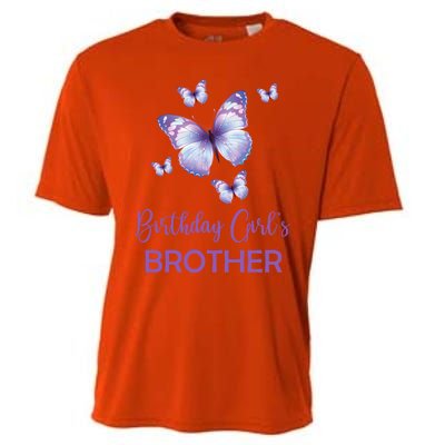 Brother Of The Birthday Butterfly Family 1st Birthday Meaningful Gift Cooling Performance Crew T-Shirt