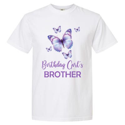 Brother Of The Birthday Butterfly Family 1st Birthday Meaningful Gift Garment-Dyed Heavyweight T-Shirt