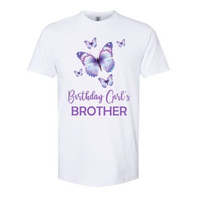 Brother Of The Birthday Butterfly Family 1st Birthday Meaningful Gift Softstyle CVC T-Shirt