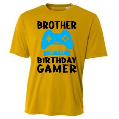 Brother Of The Birthday Gamer Birthday Gift Cooling Performance Crew T-Shirt