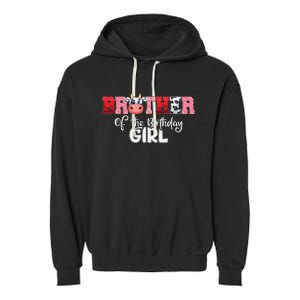 Brother of The Birthday  Cow Family Cow Farm Matching Garment-Dyed Fleece Hoodie