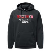 Brother of The Birthday  Cow Family Cow Farm Matching Performance Fleece Hoodie