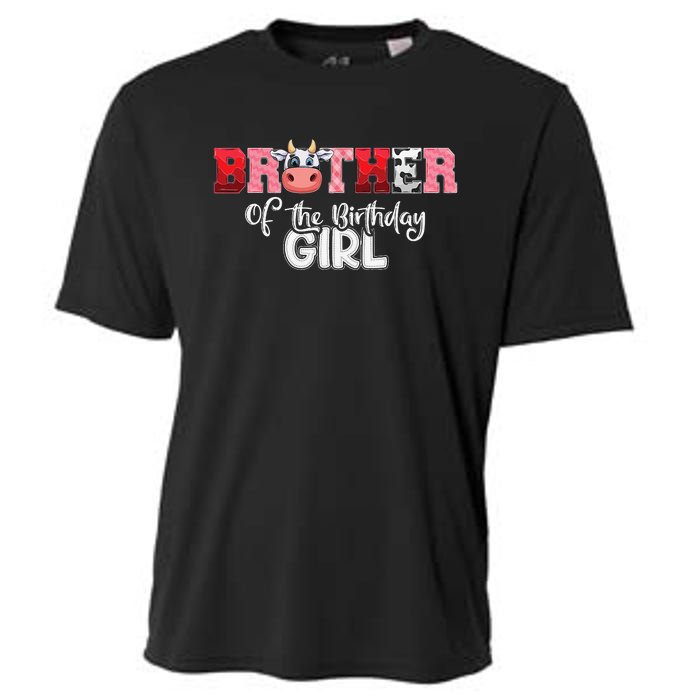 Brother of The Birthday  Cow Family Cow Farm Matching Cooling Performance Crew T-Shirt