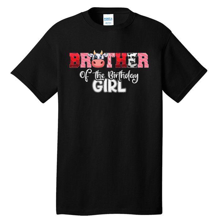 Brother of The Birthday  Cow Family Cow Farm Matching Tall T-Shirt