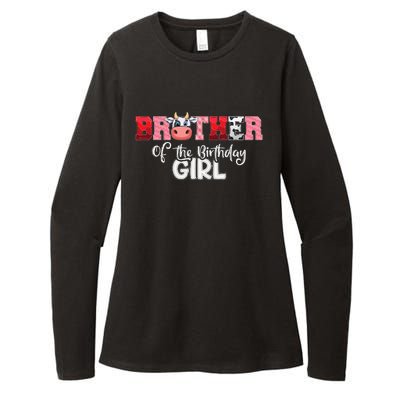 Brother of The Birthday  Cow Family Cow Farm Matching Womens CVC Long Sleeve Shirt