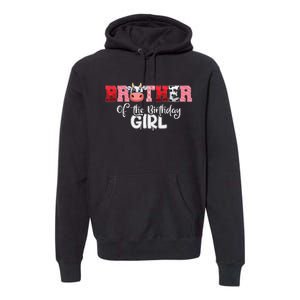 Brother of The Birthday  Cow Family Cow Farm Matching Premium Hoodie