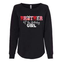 Brother of The Birthday  Cow Family Cow Farm Matching Womens California Wash Sweatshirt