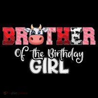 Brother of The Birthday  Cow Family Cow Farm Matching Premium T-Shirt
