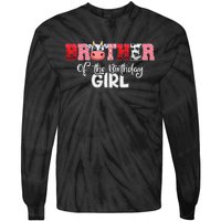 Brother of The Birthday  Cow Family Cow Farm Matching Tie-Dye Long Sleeve Shirt