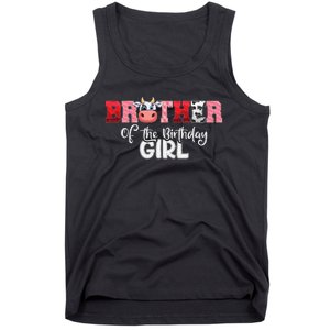 Brother of The Birthday  Cow Family Cow Farm Matching Tank Top