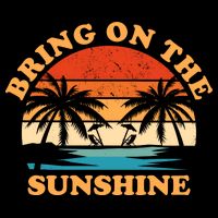 Bring On The Sunshine Retro Sunset Tropical Cooling Performance Crew T-Shirt