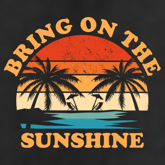 Bring On The Sunshine Retro Sunset Tropical 11oz C Handle Ceramic Mug