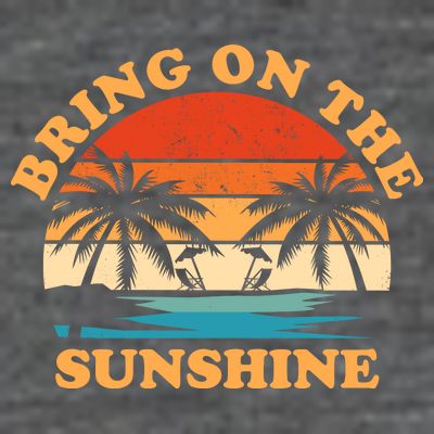 Bring On The Sunshine Retro Sunset Tropical T-Shirt