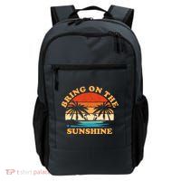 Bring On The Sunshine Retro Sunset Tropical Backpack