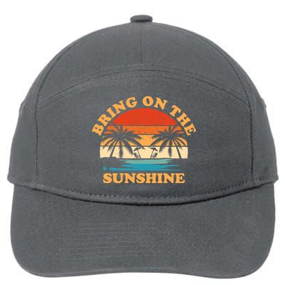 Bring On The Sunshine Retro Sunset Tropical 7-Panel Snapback Hat
