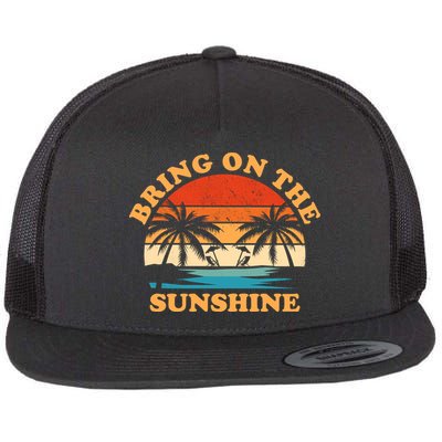 Bring On The Sunshine Retro Sunset Tropical Flatbill Hat