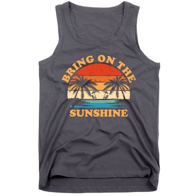 Bring On The Sunshine Retro Sunset Tropical Tank Top
