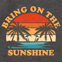 Bring On The Sunshine Retro Sunset Tropical Vector Backpack