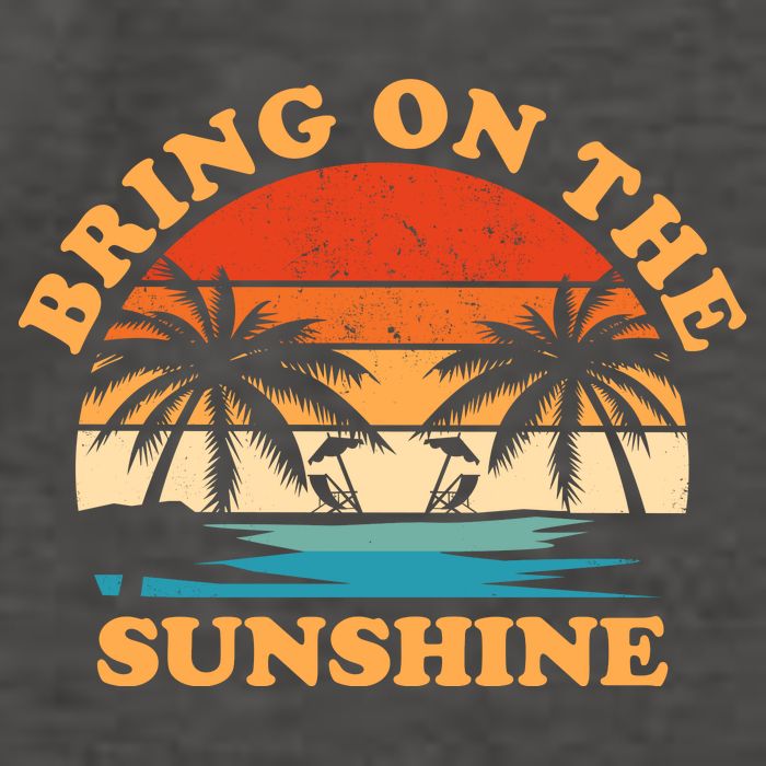 Bring On The Sunshine Retro Sunset Tropical Vector Backpack