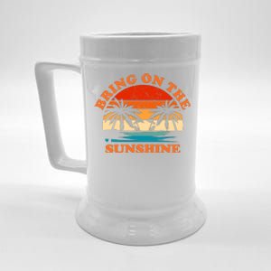 Bring On The Sunshine Retro Sunset Tropical Beer Stein