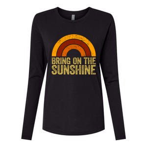 Bring On The Sunshine Gift Rainbow Retro Sunshine Meaningful Gift Womens Cotton Relaxed Long Sleeve T-Shirt