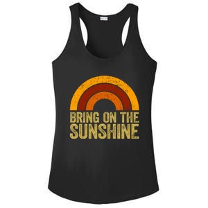 Bring On The Sunshine Gift Rainbow Retro Sunshine Meaningful Gift Ladies PosiCharge Competitor Racerback Tank