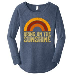 Bring On The Sunshine Gift Rainbow Retro Sunshine Meaningful Gift Women's Perfect Tri Tunic Long Sleeve Shirt