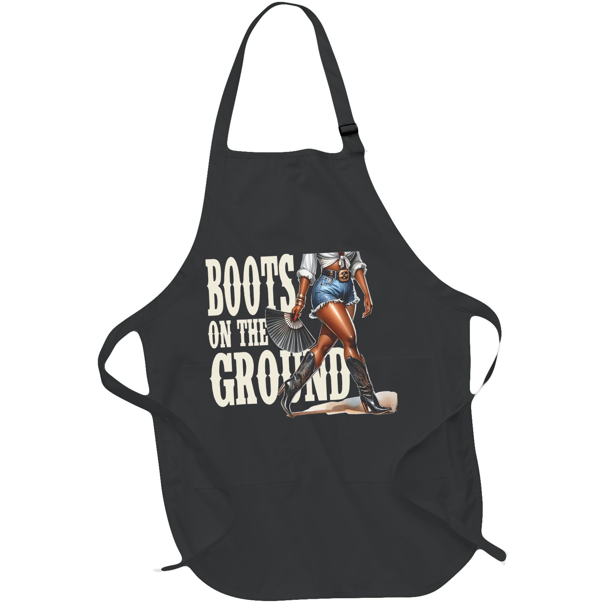 Boots On The Ground Black Cowgirl Melanin Women Gift Apron