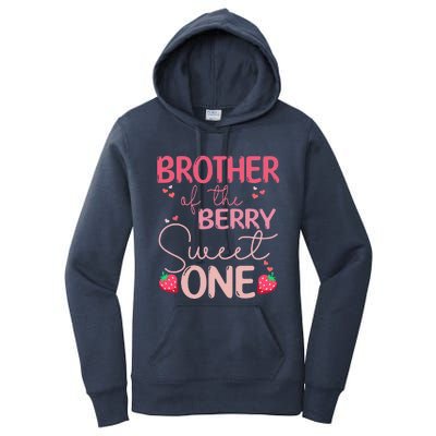 Brother Of The Berry Sweet One Strawberry First Birthday Women's Pullover Hoodie