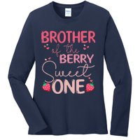 Brother Of The Berry Sweet One Strawberry First Birthday Ladies Long Sleeve Shirt