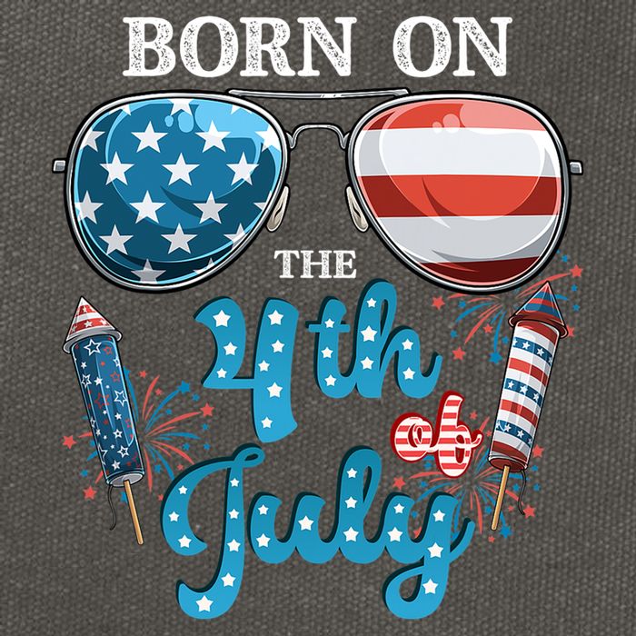 Born On The Fourth Of July 4th Of July Birthday Patriotic Cotton Canvas Backpack