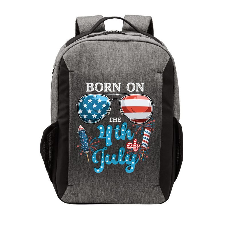 Born On The Fourth Of July 4th Of July Birthday Patriotic Vector Backpack
