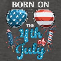 Born On The Fourth Of July 4th Of July Birthday Patriotic Vector Backpack