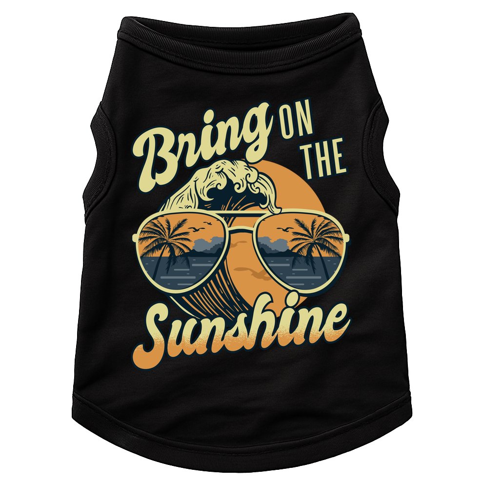 Bring On The Sunshine Beach Summer Ocean Vacation Family Funny Gift Doggie Tank