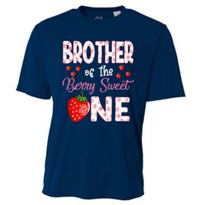 Brother Of The Berry Sweet One Strawberry First Birthday Cooling Performance Crew T-Shirt