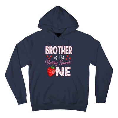 Brother Of The Berry Sweet One Strawberry First Birthday Hoodie