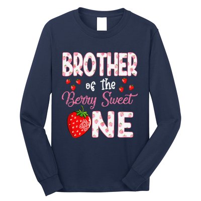 Brother Of The Berry Sweet One Strawberry First Birthday Long Sleeve Shirt