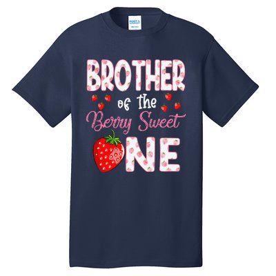 Brother Of The Berry Sweet One Strawberry First Birthday Tall T-Shirt