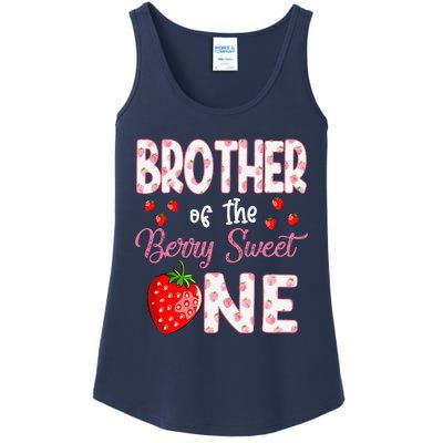 Brother Of The Berry Sweet One Strawberry First Birthday Ladies Essential Tank